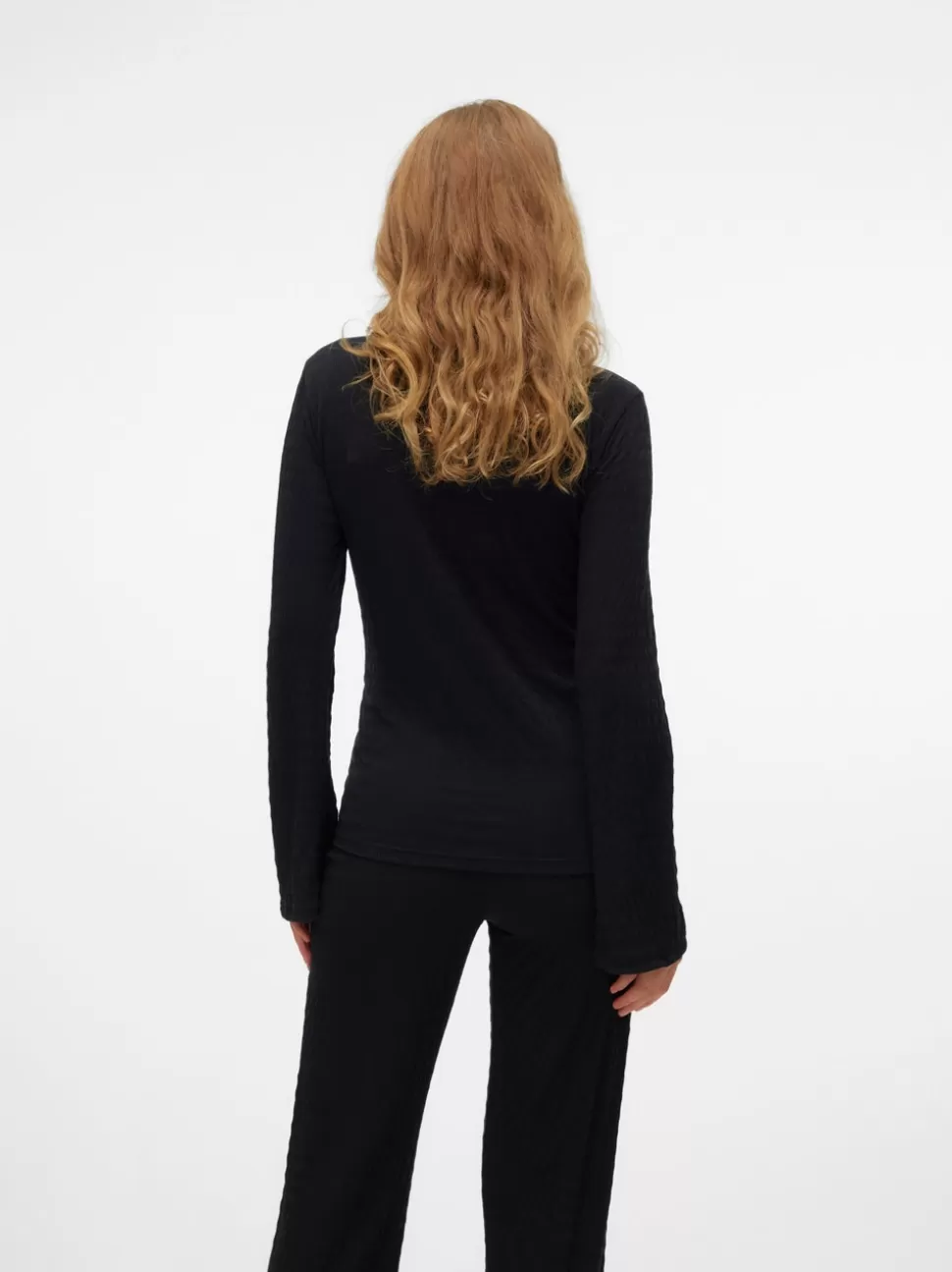 Tops^VERO MODA Bodycon Fit O-ringning Topp Black