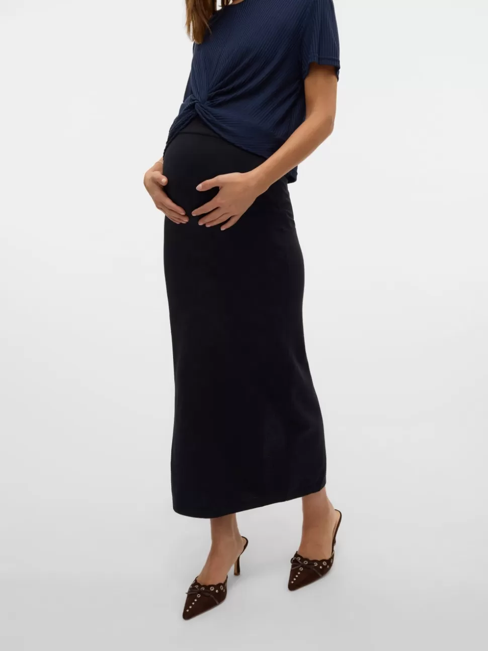 Kjolar^VERO MODA Hög Midja Midikjol Black