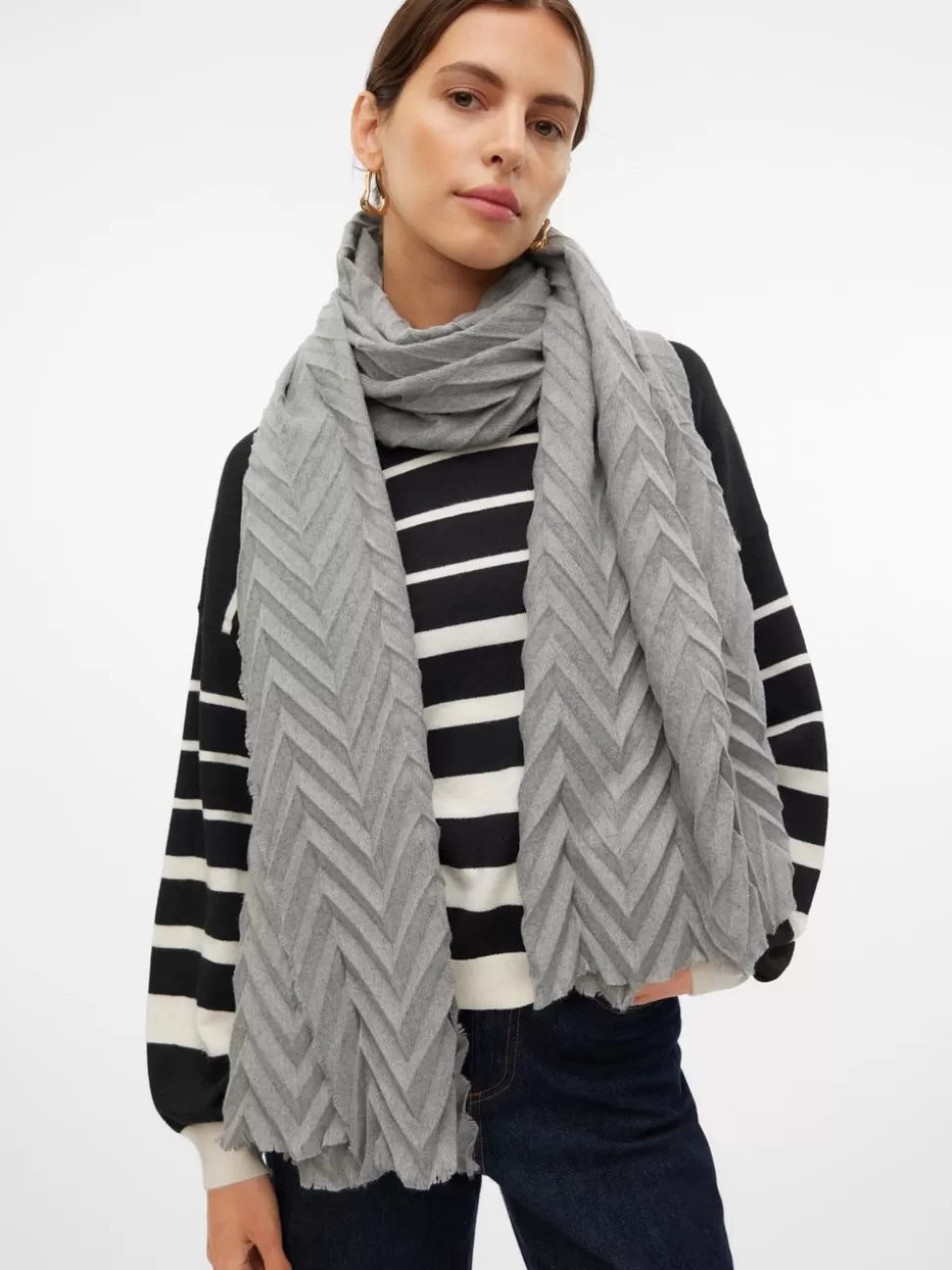 Accessories^VERO MODA Lätt Halsduk Light Grey Melange