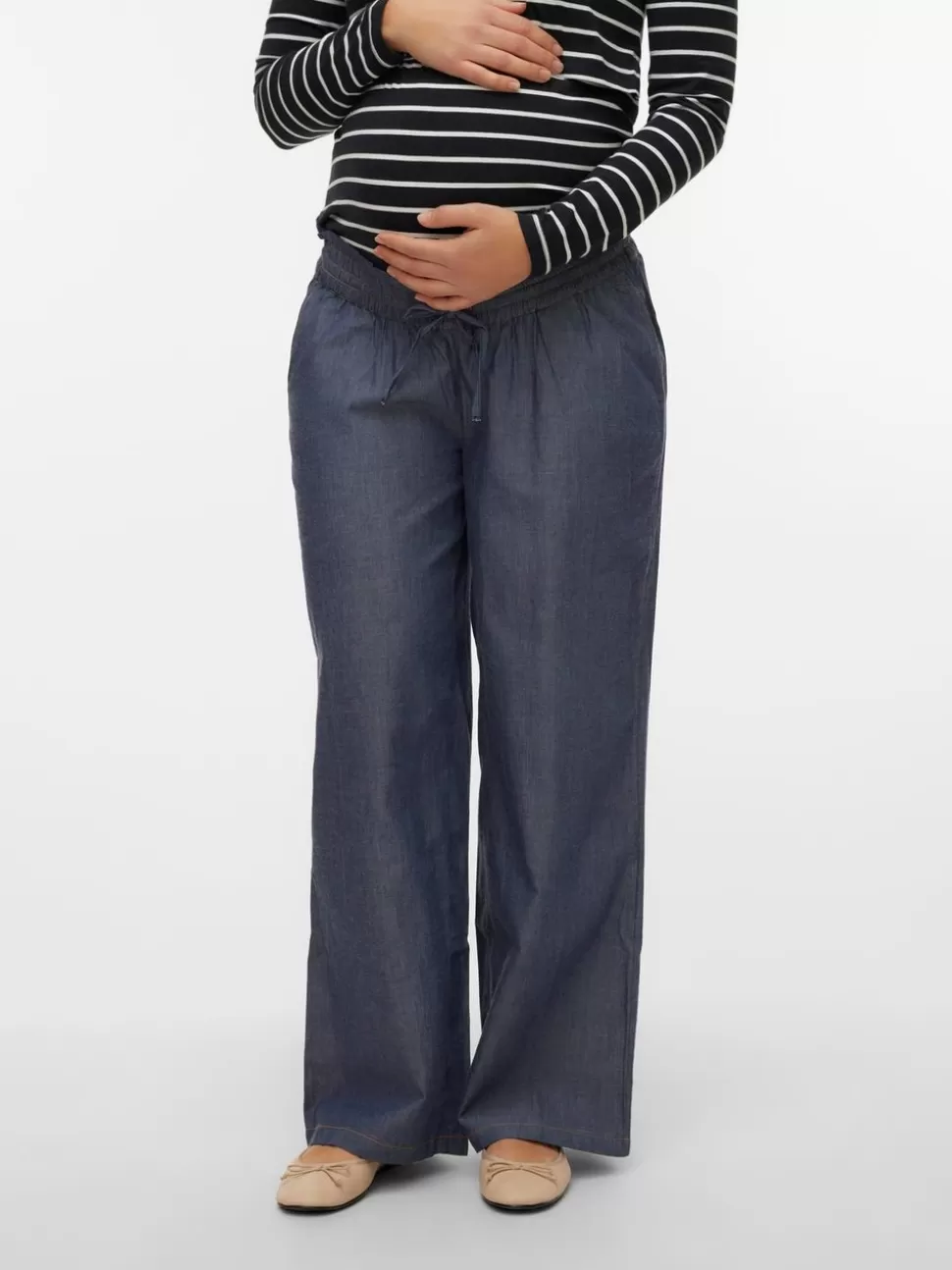 Byxor^VERO MODA Mamma-byxor Medium Blue Denim