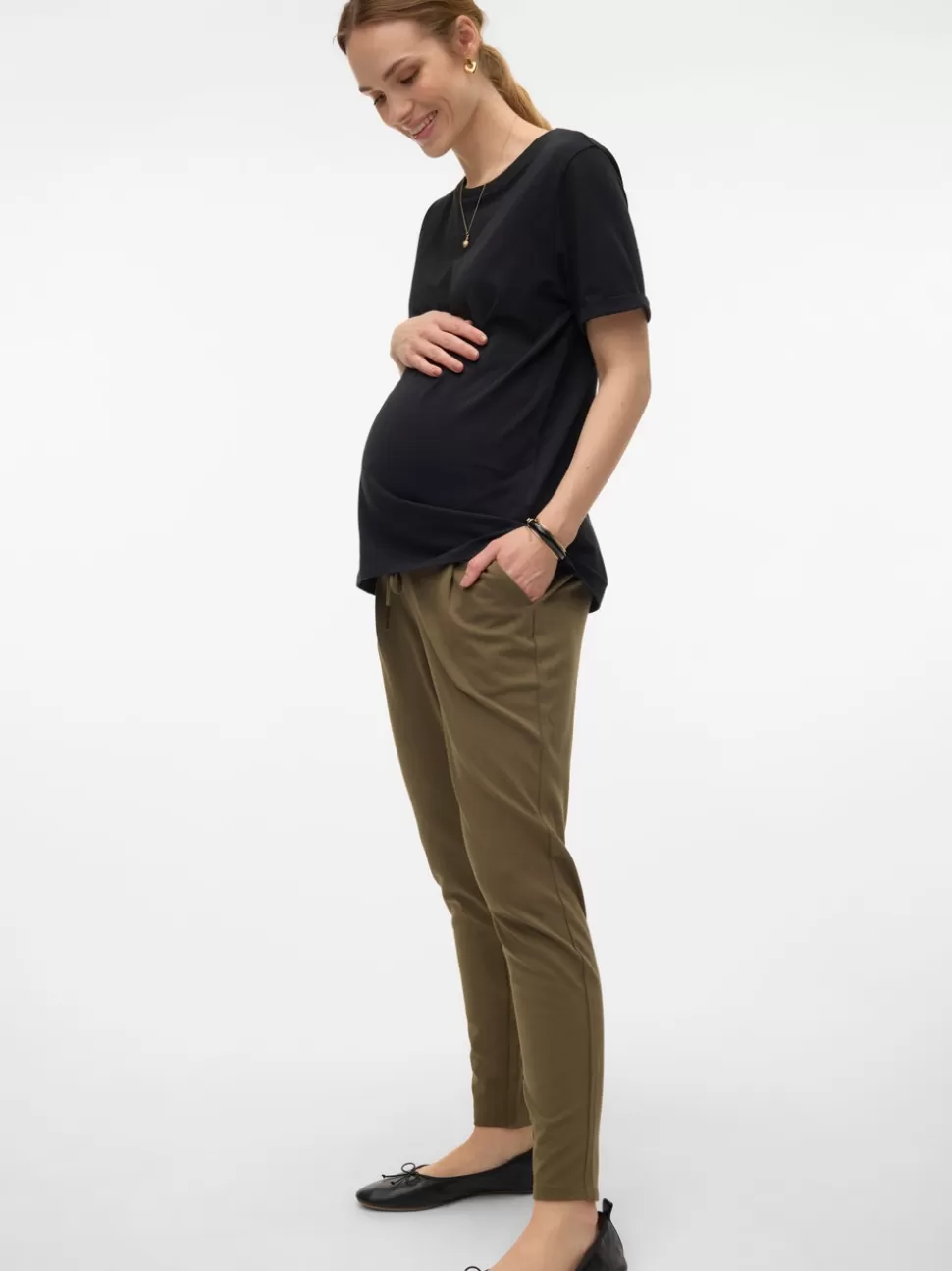 Byxor^VERO MODA Mamma-byxor Ivy Green