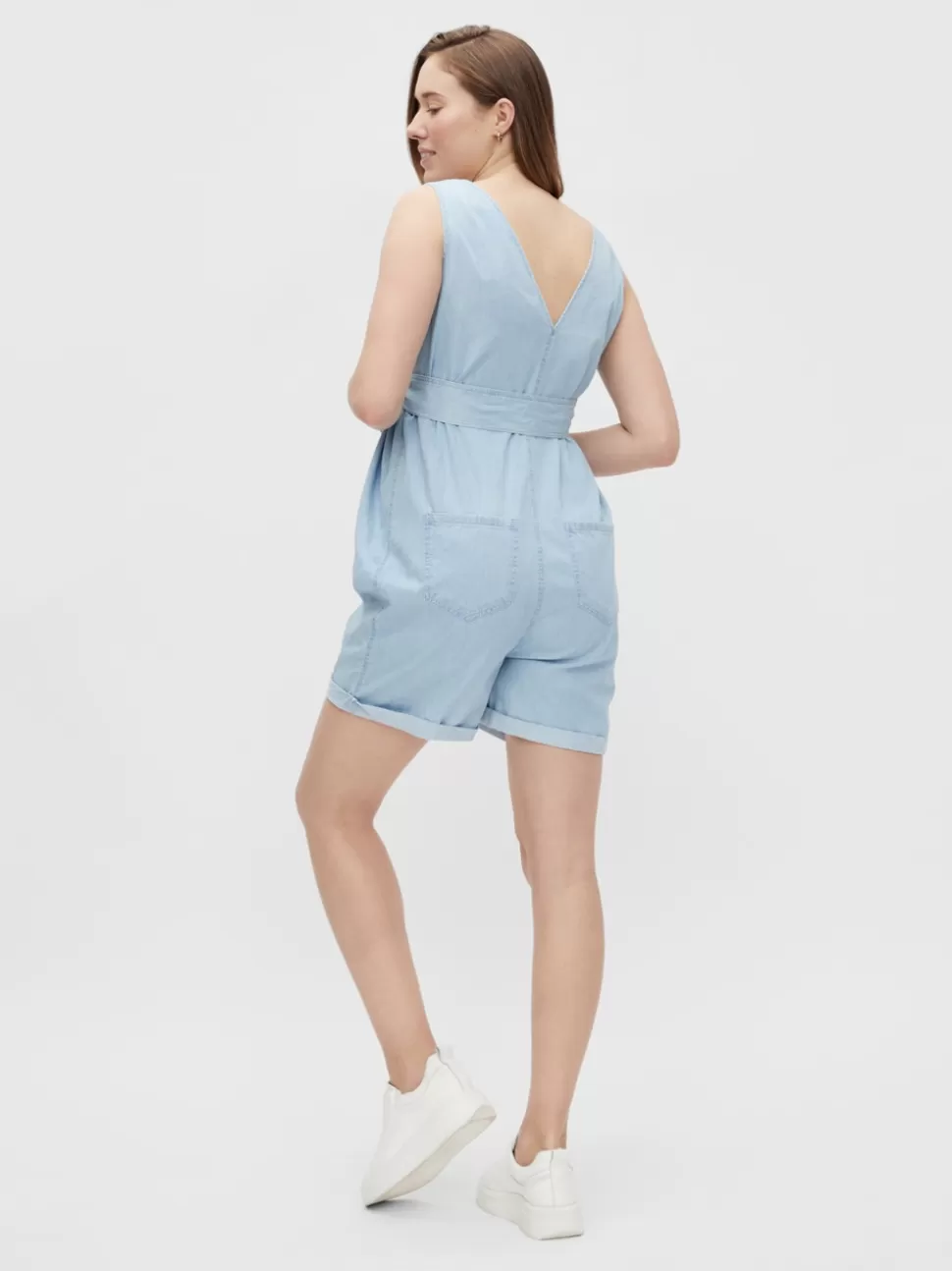 Byxor^VERO MODA Mamma-jeansoverall Light Blue Denim