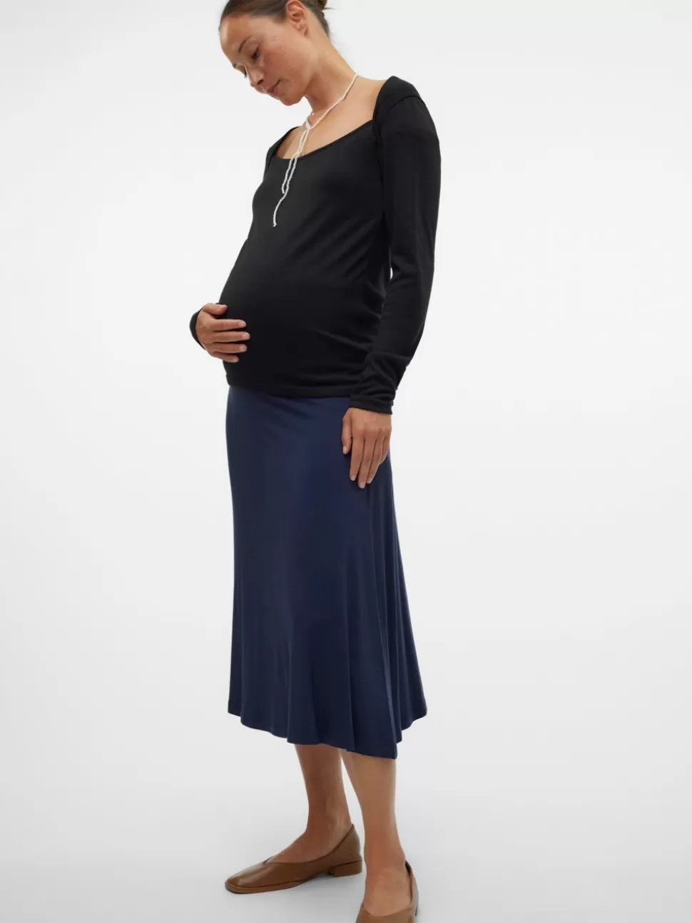 Kjolar^VERO MODA Mamma-kjol Navy Blazer