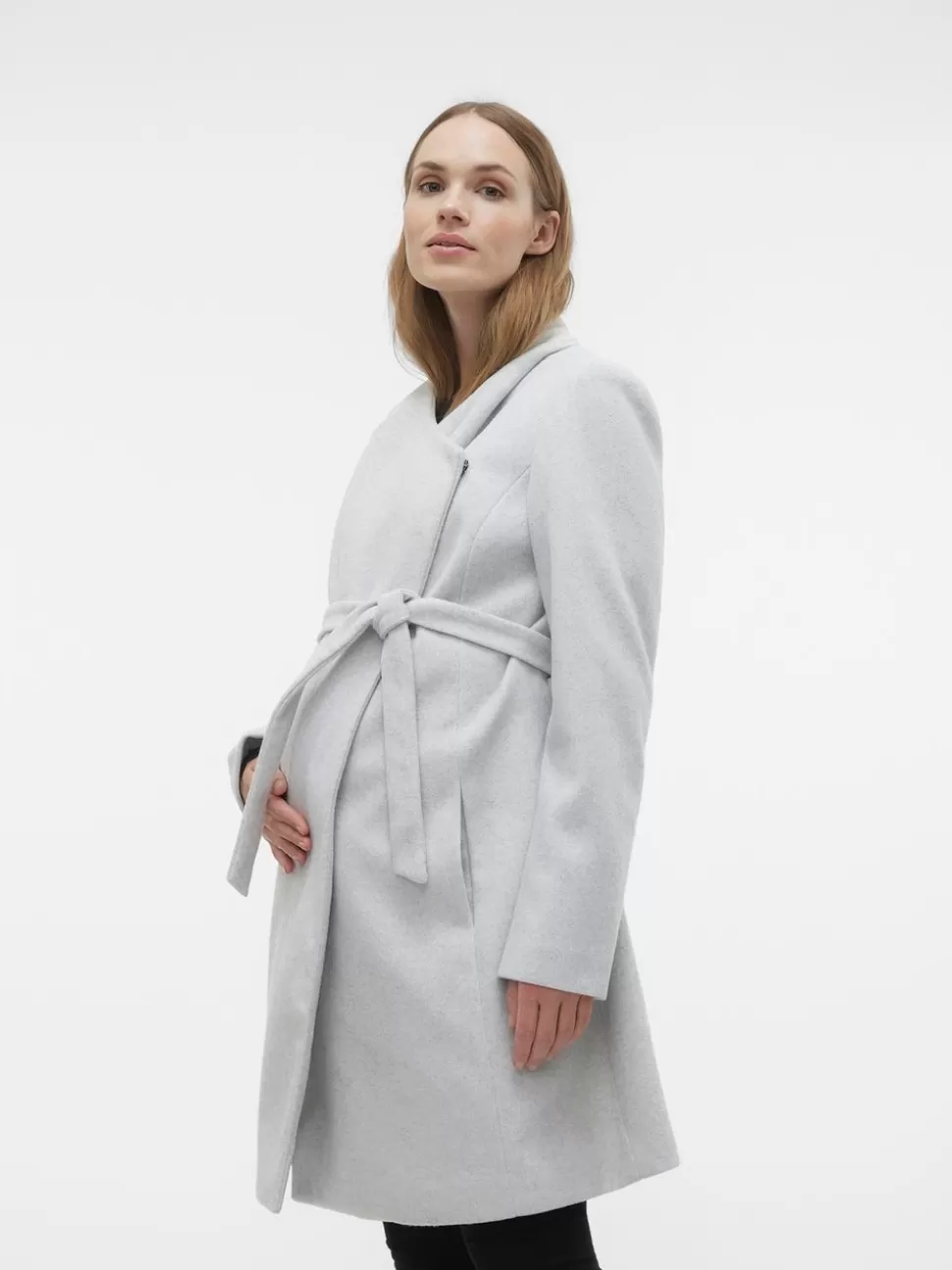 Jackor^VERO MODA Mamma-kåpe Super Light Grey Melange