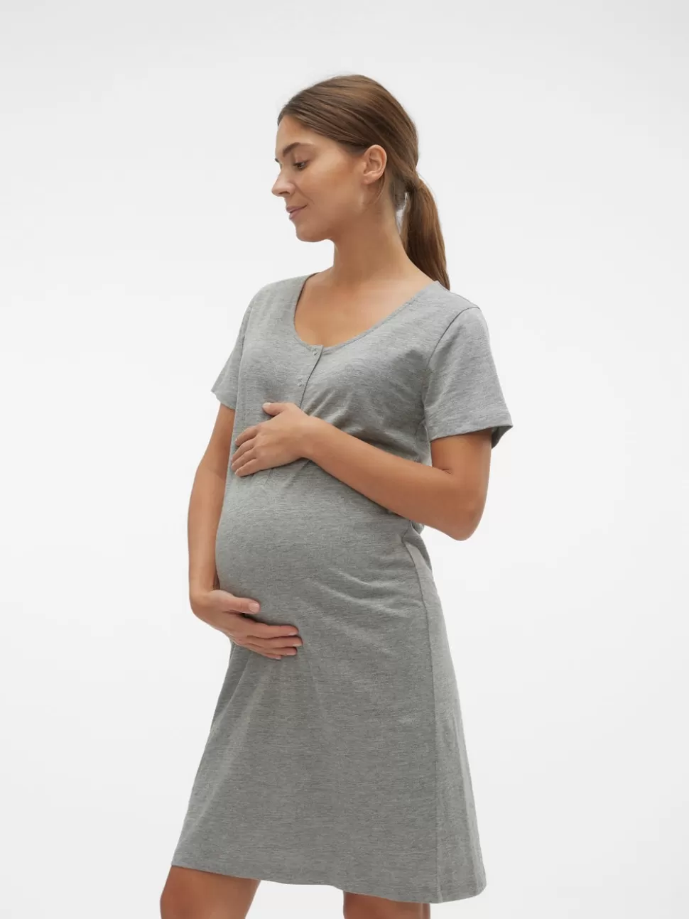 Amningskläder | Sovkläder^VERO MODA Mamma-nattlinne Light Grey Melange