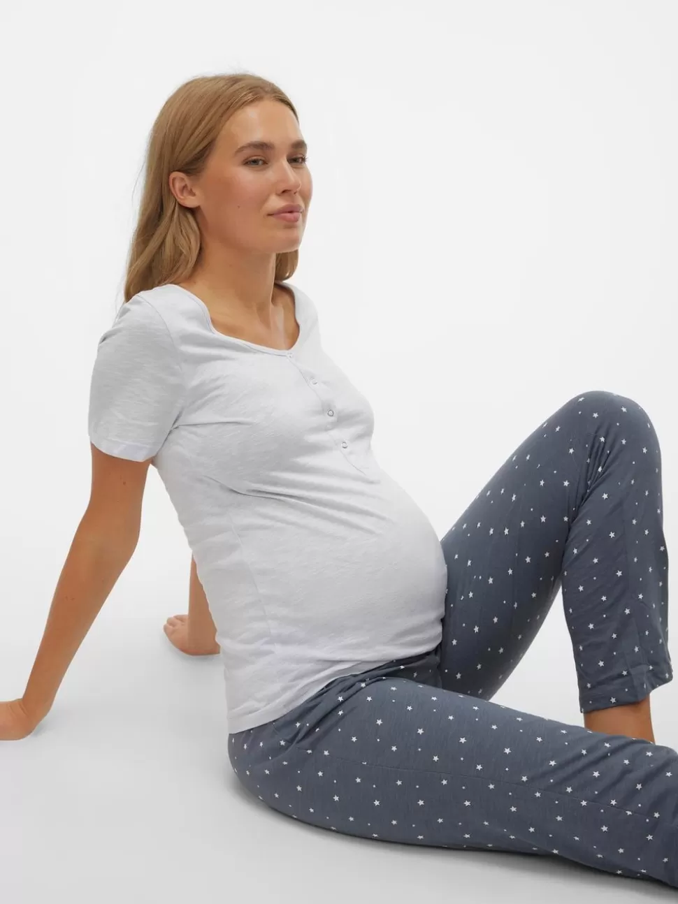 Amningskläder | Sovkläder^VERO MODA Mamma-nattset Gray Dawn