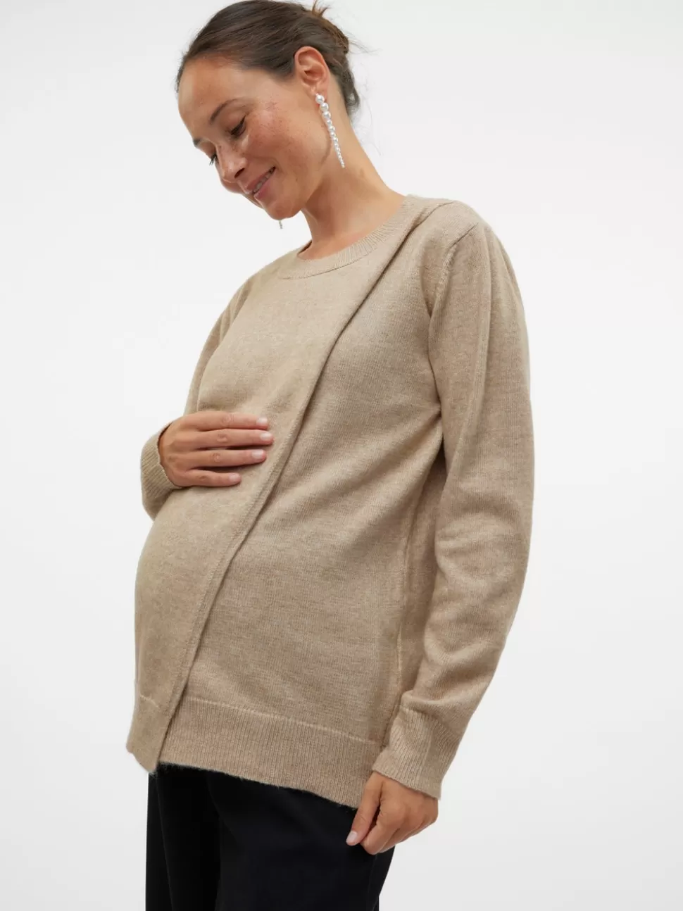 Amningskläder | Stickat^VERO MODA Mamma-stickad Natural Melange