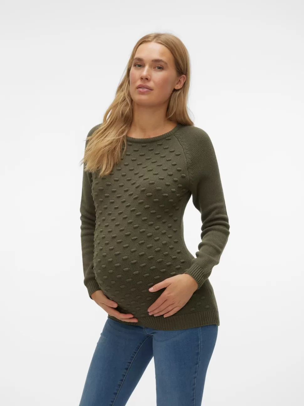 Stickat | Stickat^VERO MODA Mamma-stickad Green Bay