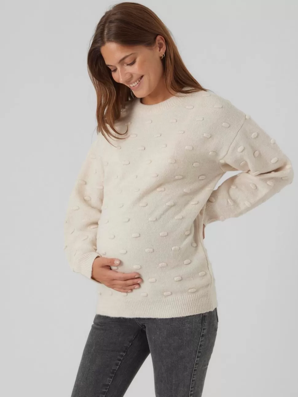 Stickat | Stickat^VERO MODA Mamma-stickad Whitecap Gray