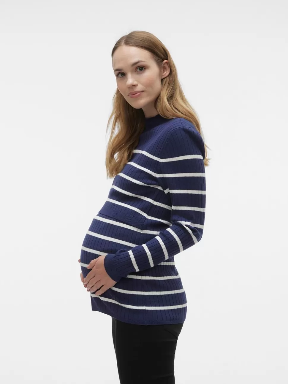 Stickat | Stickat^VERO MODA Mamma-stickad Naval Academy