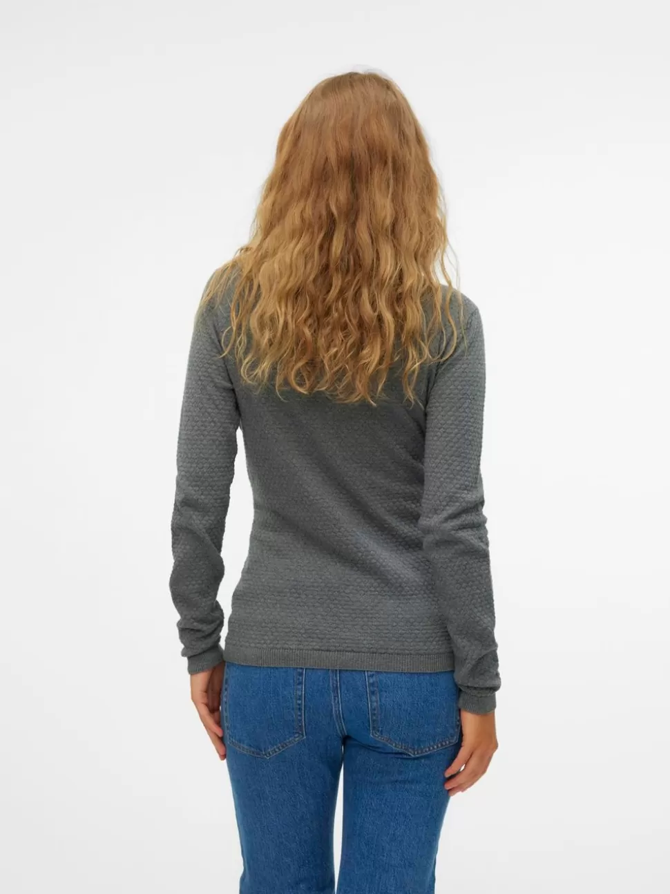 Stickat | Stickat^VERO MODA Mamma-stickad Medium Grey Melange