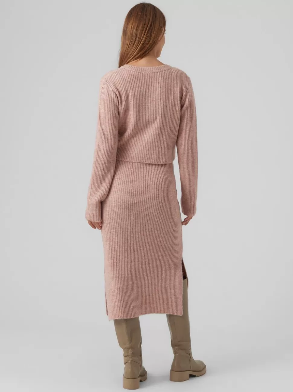 Stickat | Stickat^VERO MODA Mamma-stickad Wild Rose