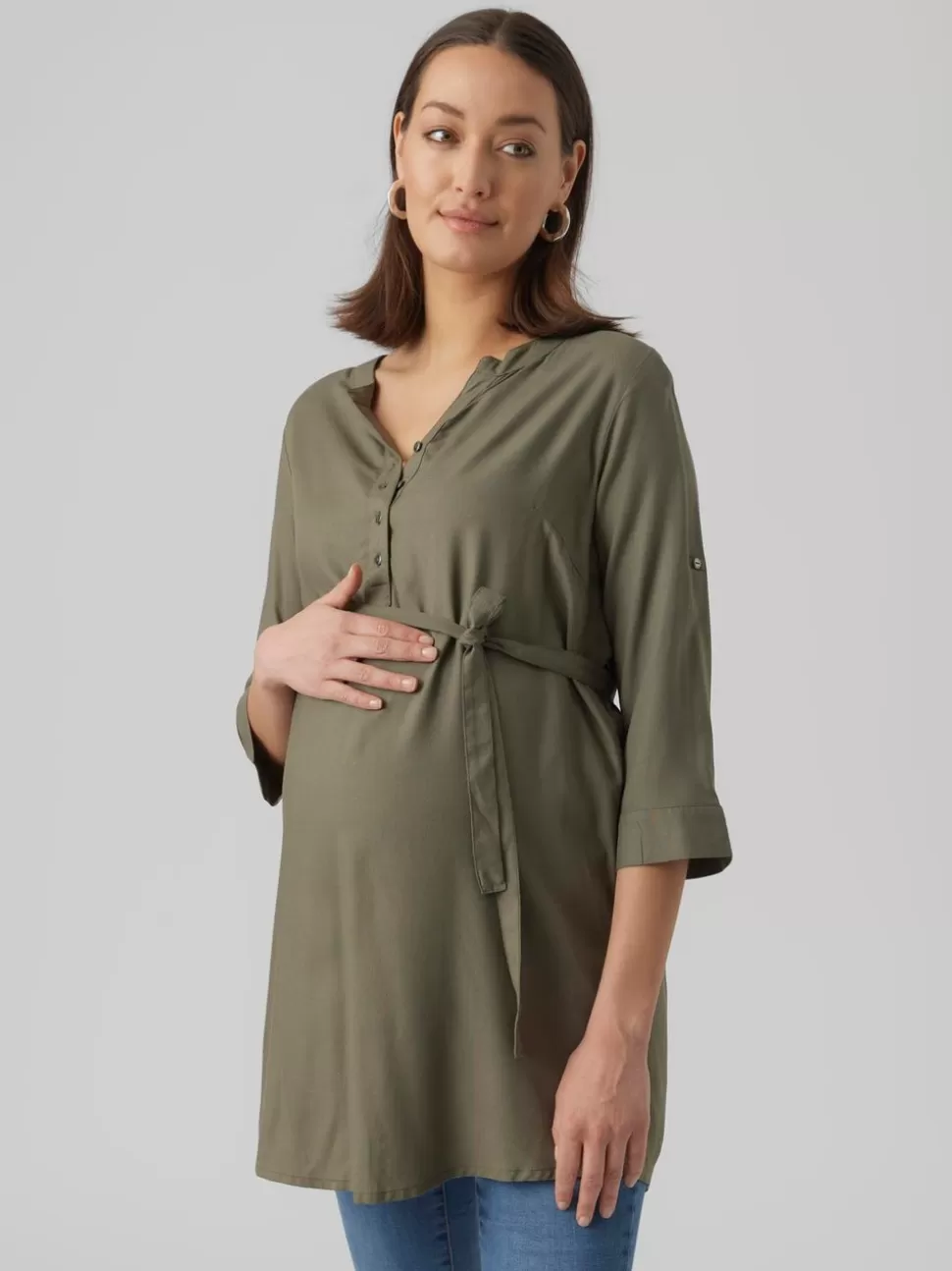 Amningskläder^VERO MODA Mamma-tunika Dusty Olive