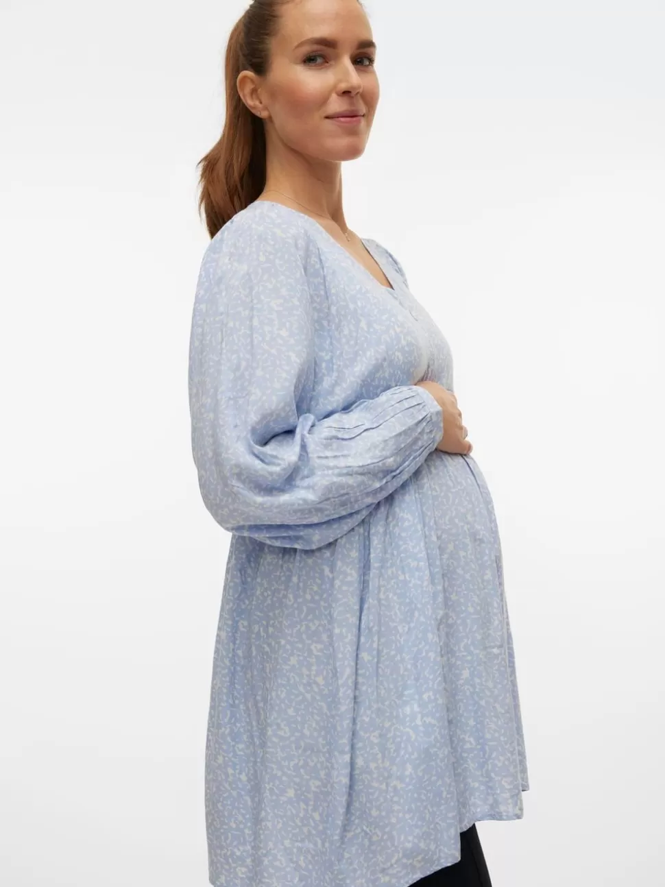 Amningskläder^VERO MODA Mamma-tunika Brunnera Blue
