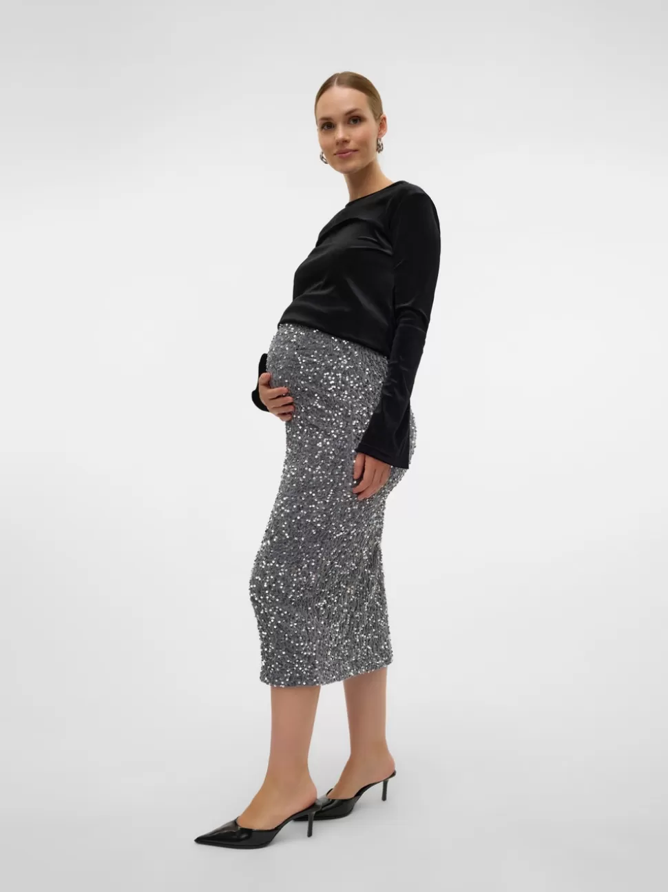 Kjolar^VERO MODA Midikjol Silver