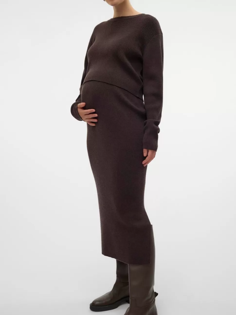 Kjolar | Stickat^VERO MODA Midikjol Chocolate Torte