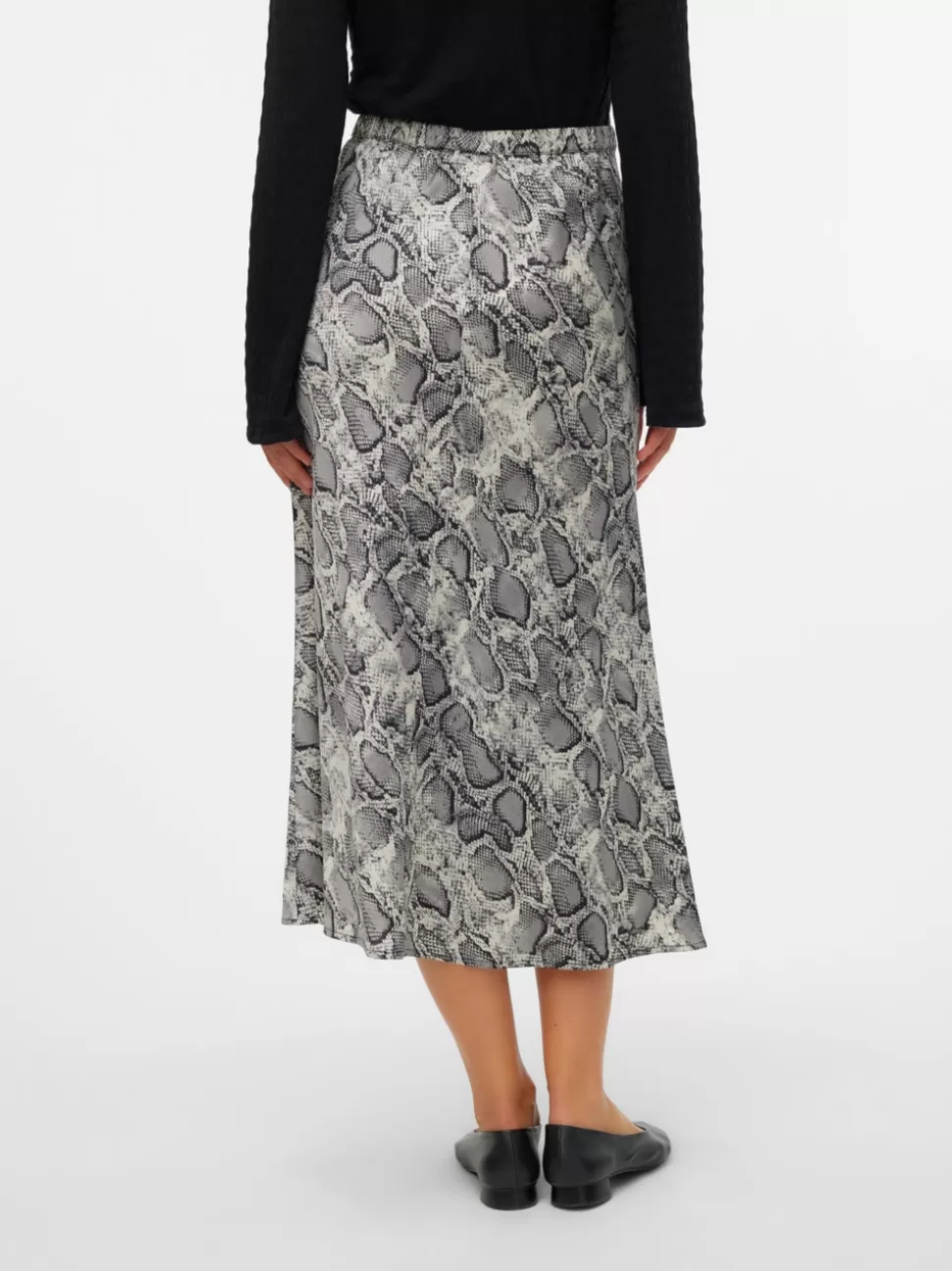 Kjolar^VERO MODA Midikjol Light Grey Melange