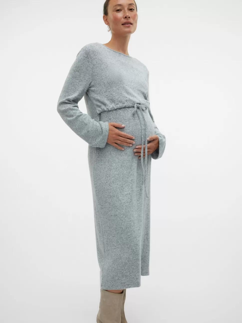 Klänningar^VERO MODA MLALICE Gravidklänning Light Grey Melange