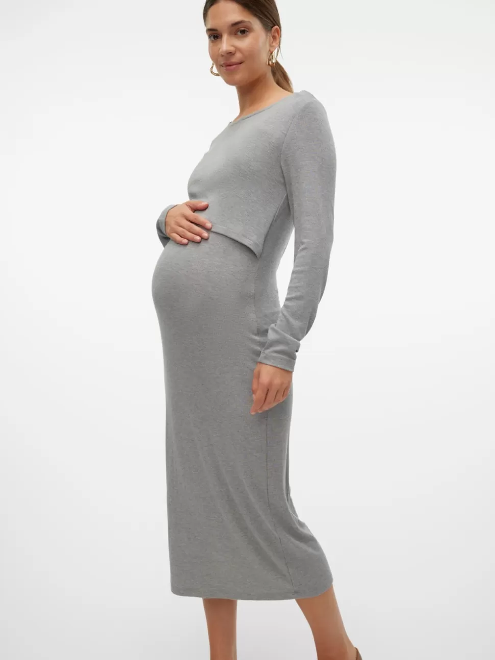 Amningskläder | Klänningar^VERO MODA MLBRYNNA Gravidklänning Light Grey Melange