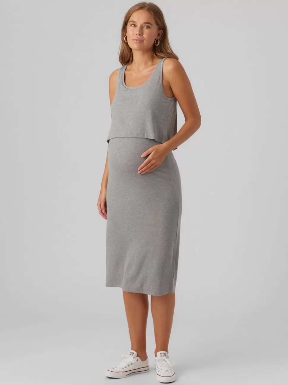 Amningskläder | Klänningar^VERO MODA MLBRYNNA Gravidklänning Light Grey Melange