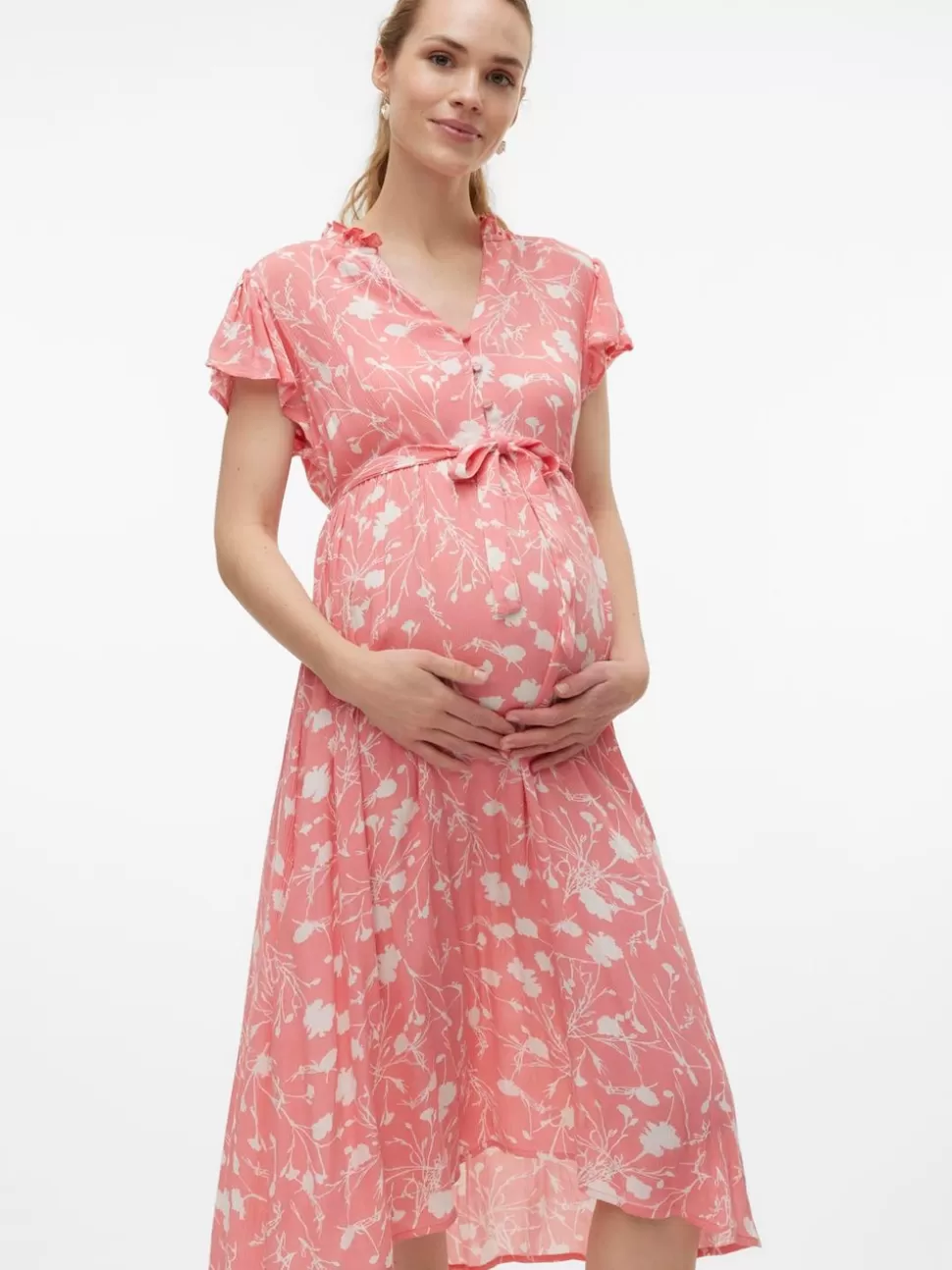 Amningskläder | Klänningar^VERO MODA MLDEELIA Gravidklänning Flamingo Plume
