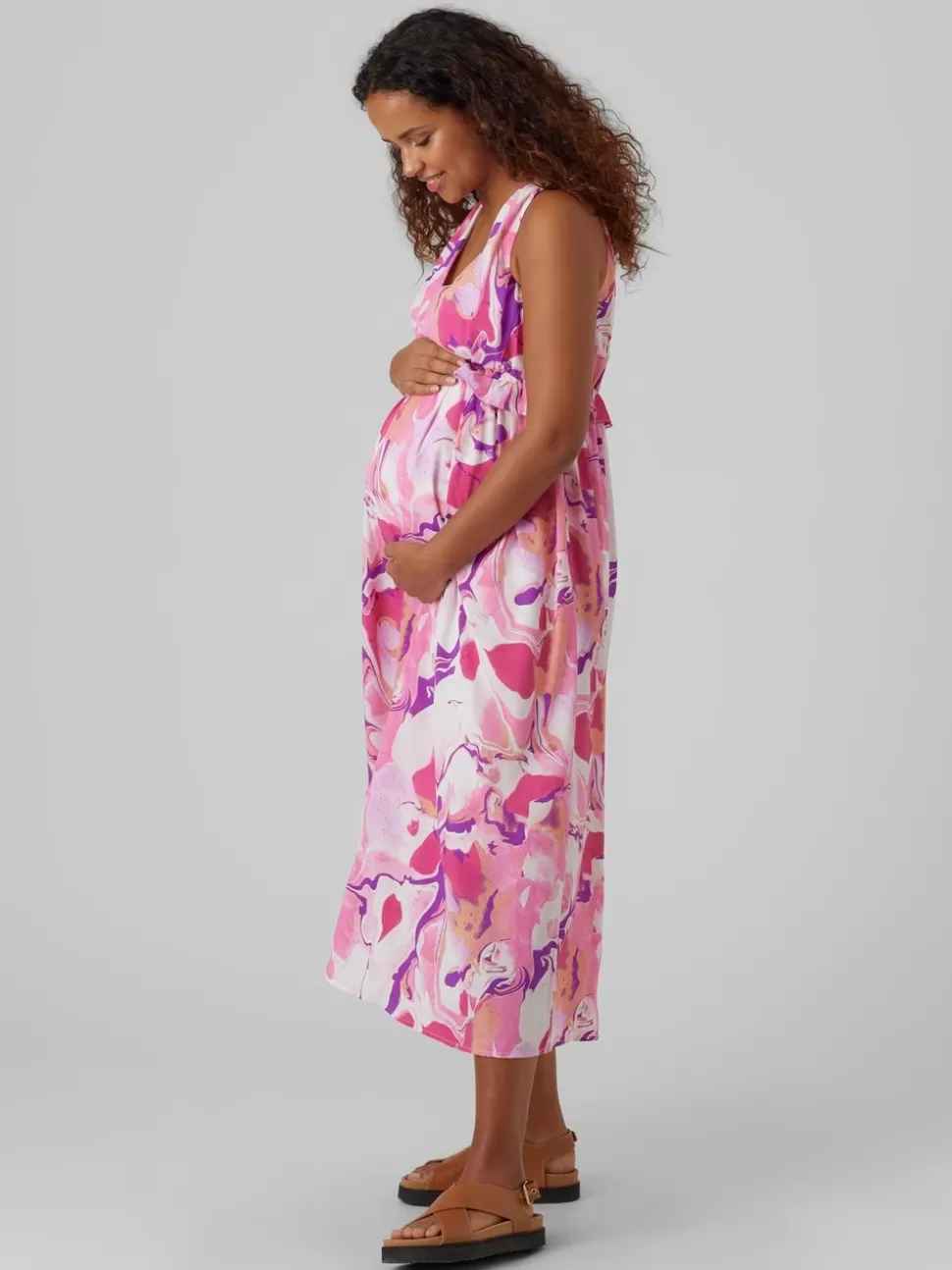 Klänningar^VERO MODA MLESRA Gravidklänning Sangria Sunset