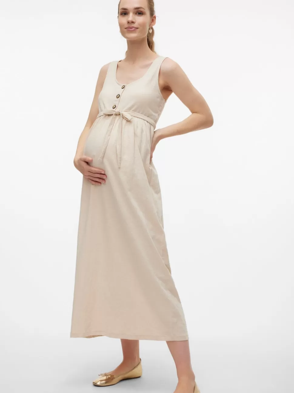 Amningskläder | Klänningar^VERO MODA MLEVI Gravidklänning French Oak