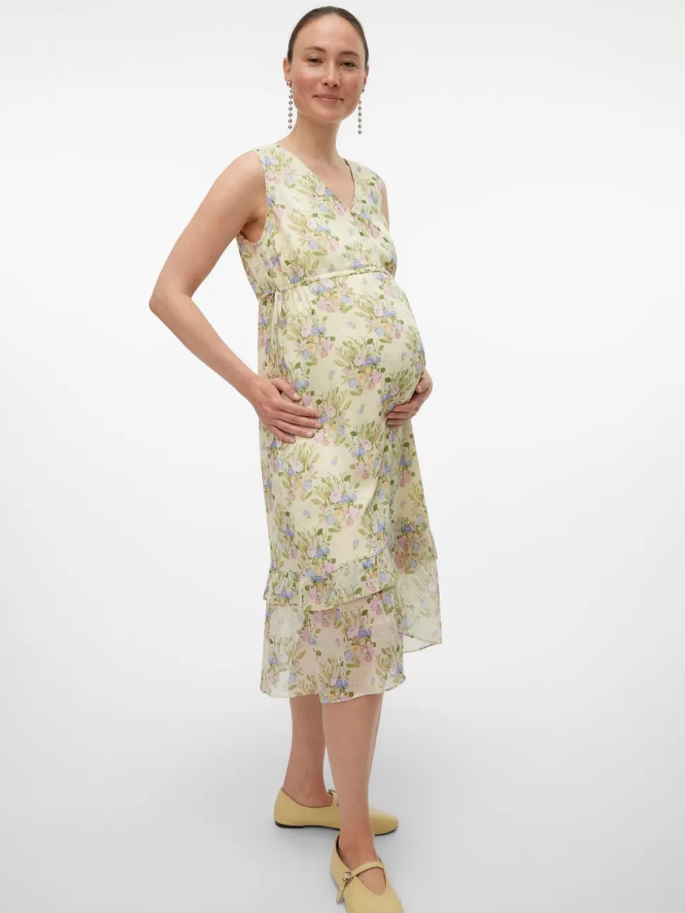 Amningskläder | Klänningar^VERO MODA MLJONI Gravidklänning Lime Cream