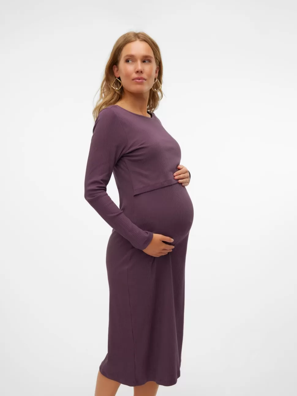 Amningskläder | Klänningar^VERO MODA MLLILLI Gravidklänning Plum Perfect