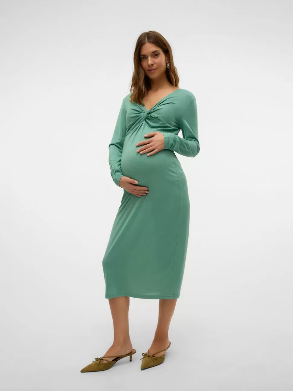 Klänningar^VERO MODA MLMAEVE Gravidklänning Forest Green