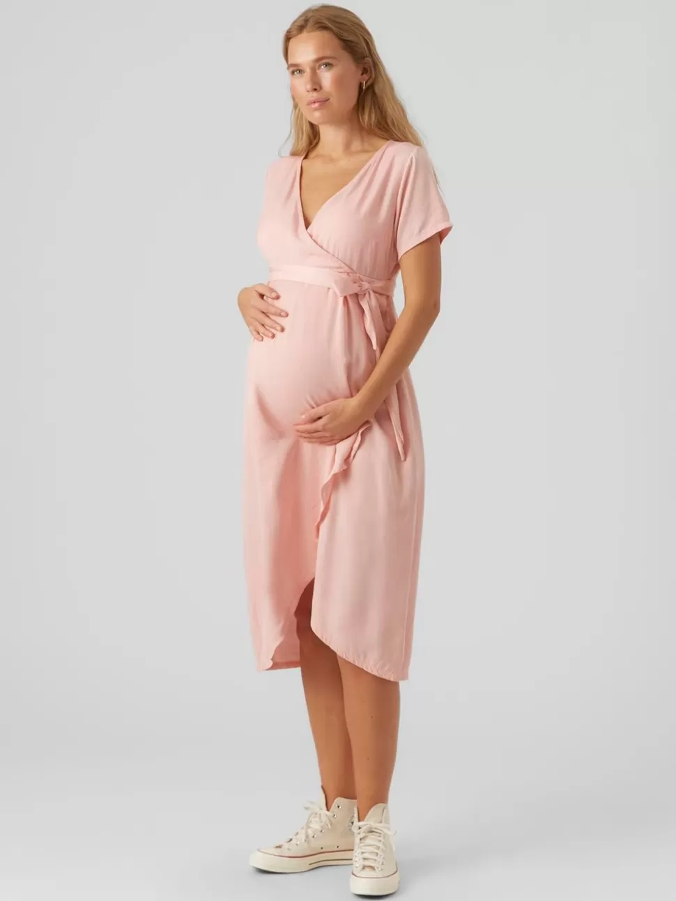 Klänningar^VERO MODA MLMIRABEL Gravidklänning Silver Pink