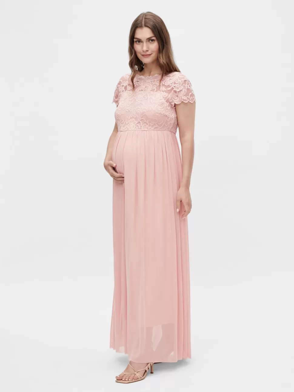 Klänningar^VERO MODA MLMIVANA Gravidklänning Misty Rose