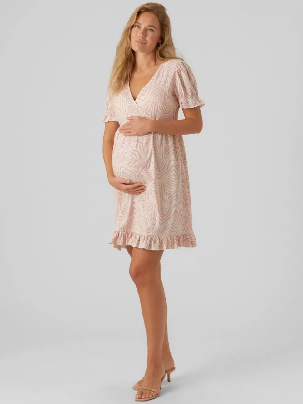 Klänningar^VERO MODA MLNAOMI Gravidklänning Barely Pink