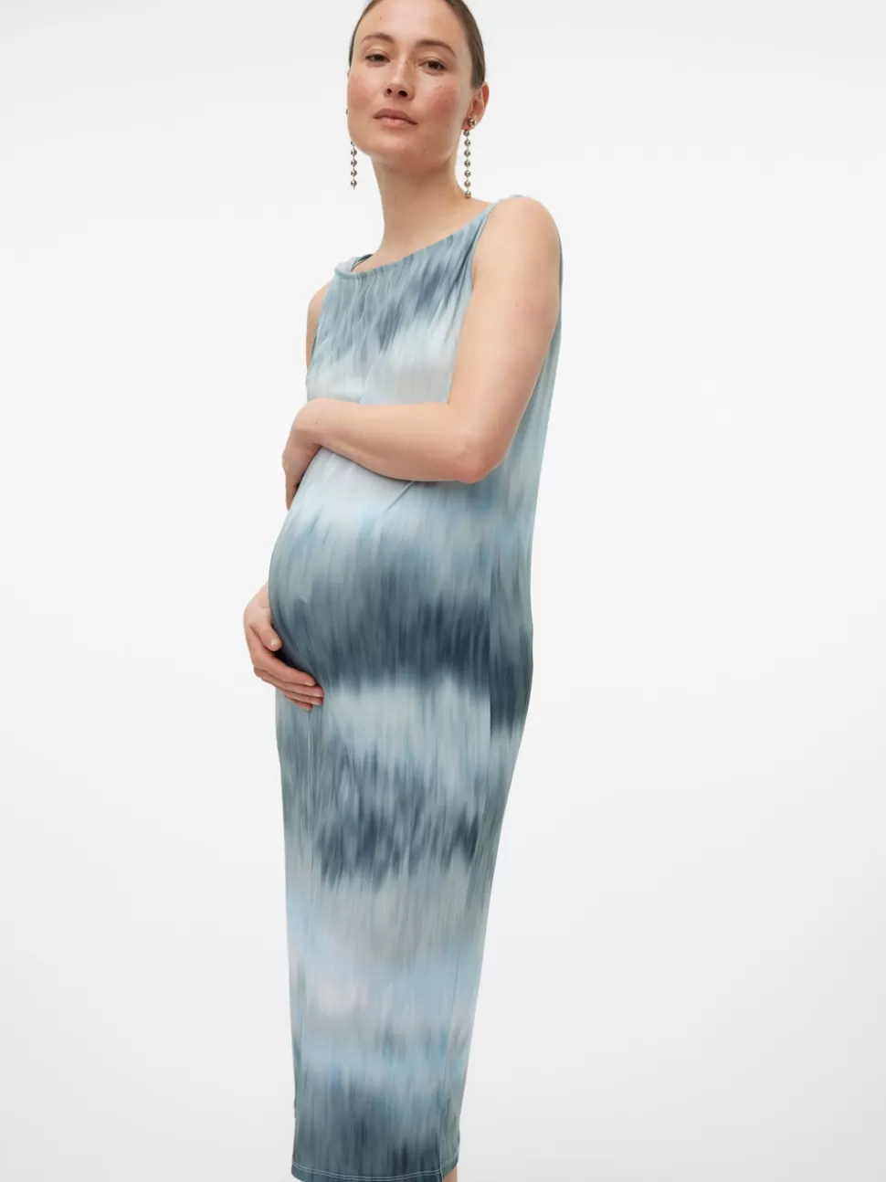 Klänningar^VERO MODA MLNINA Gravidklänning Pastel Turquoise