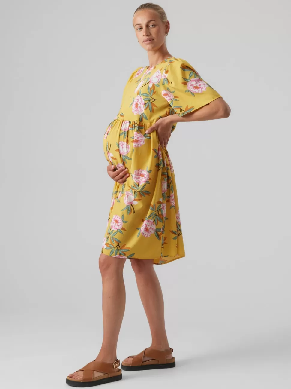 Klänningar^VERO MODA MLPALMA Gravidklänning Maize