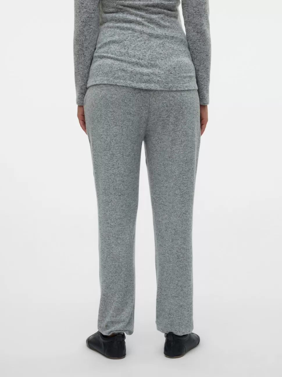 Byxor^VERO MODA Normal Passform Byxor Light Grey Melange
