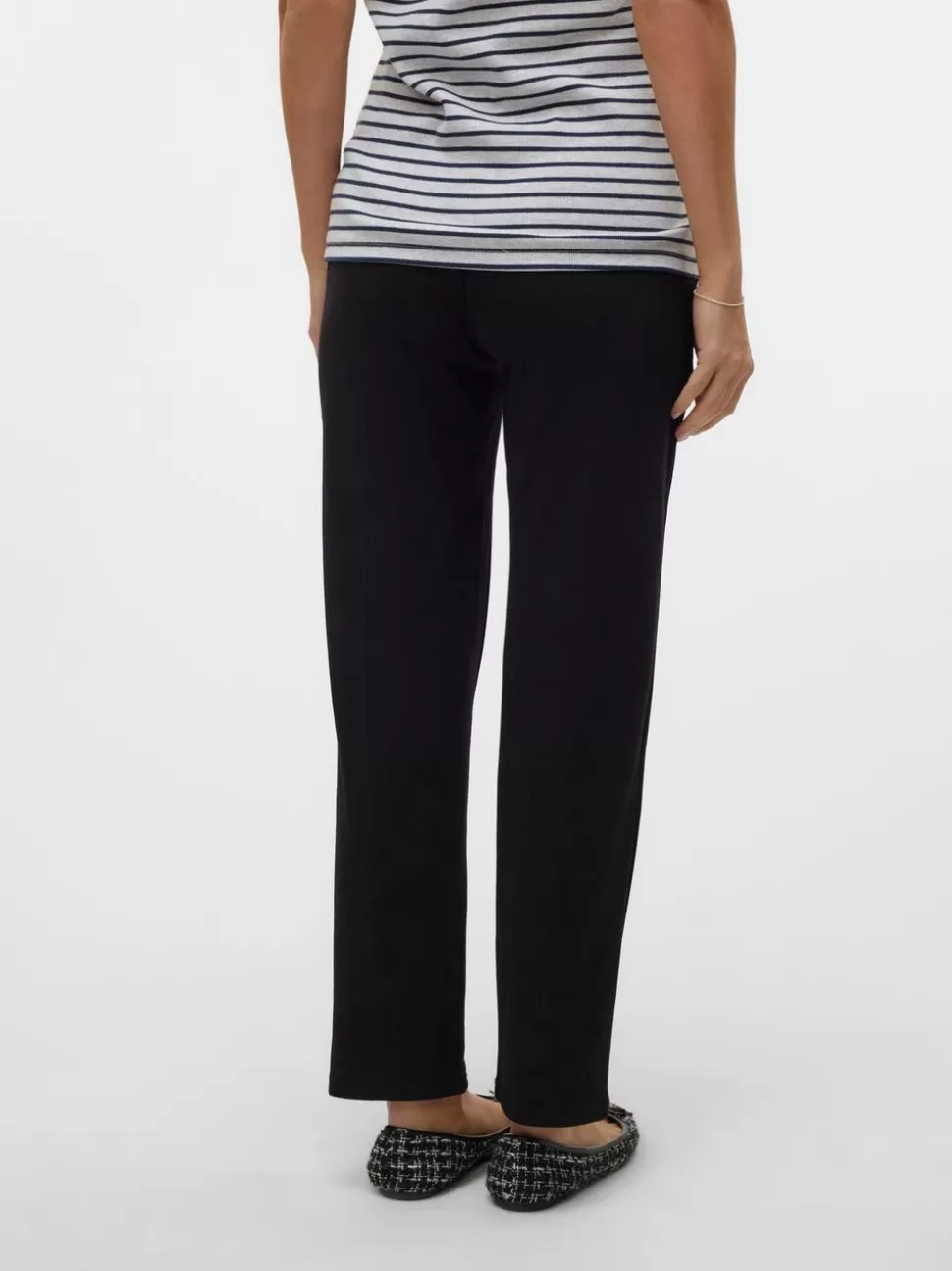 Byxor^VERO MODA Normal Passform Hög Midja Byxor Black