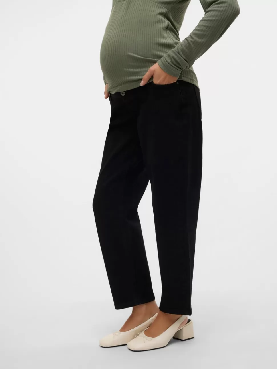 Jeans^VERO MODA Normal Passform Hög Midja Jeans Black