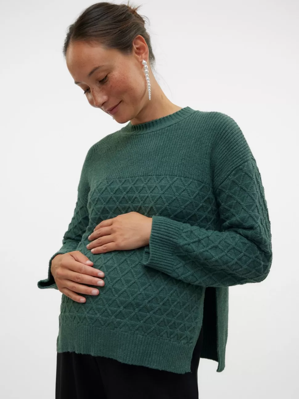 Amningskläder | Stickat^VERO MODA Normal Passform O-ringning Pullover Smokey Olive