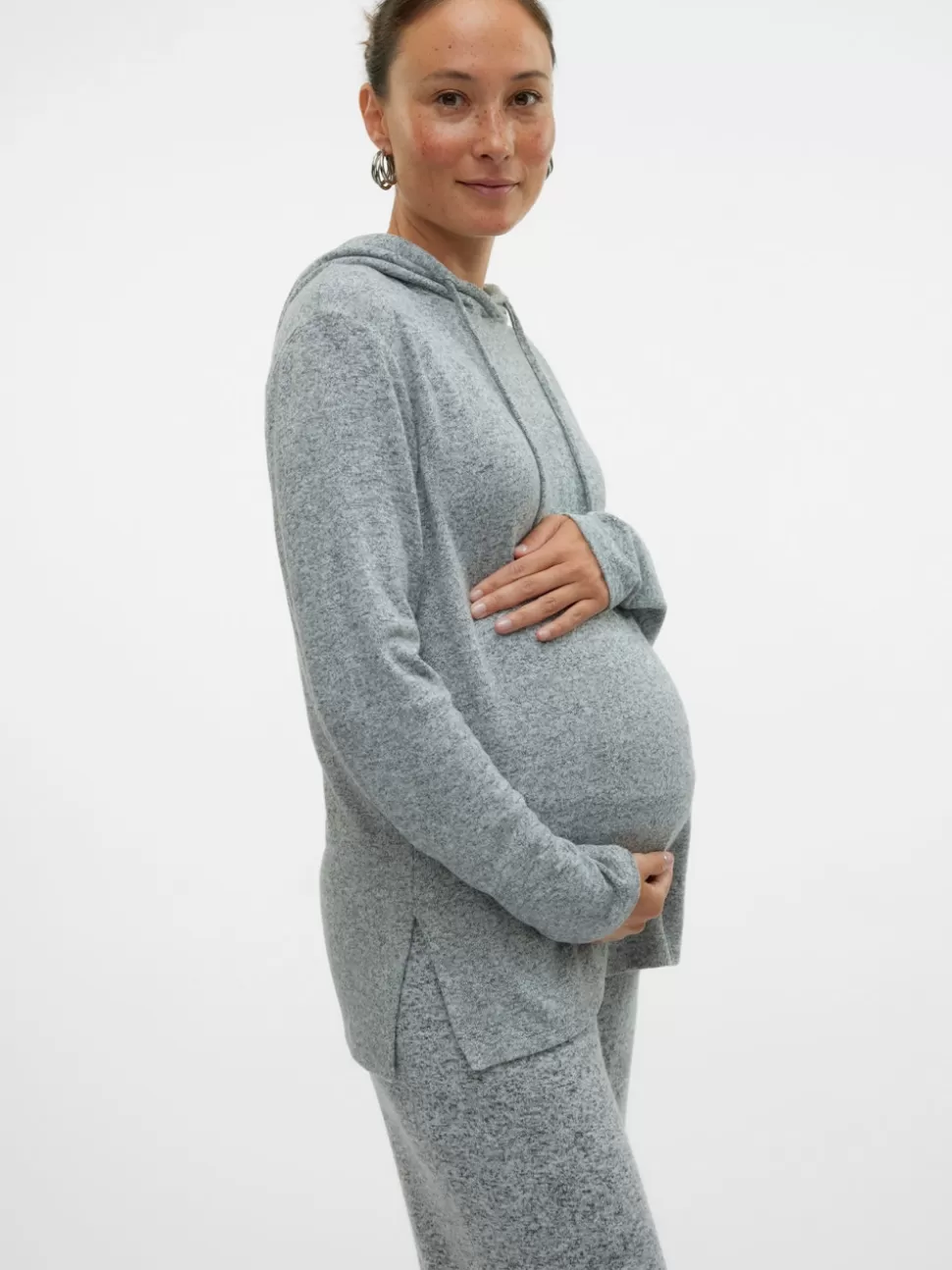 Tops^VERO MODA Normal Passform O-ringning Topp Light Grey Melange