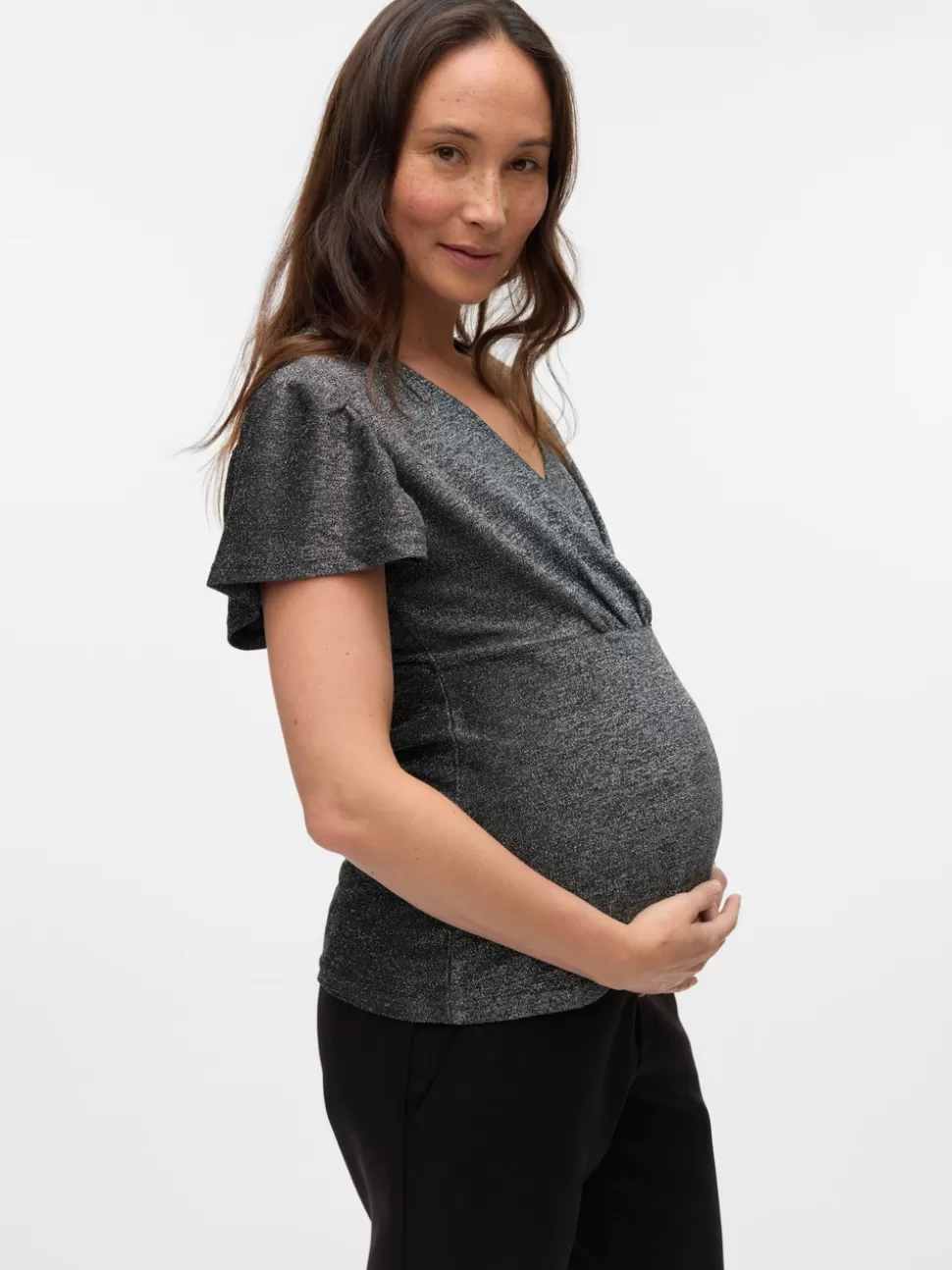 Amningskläder | Tops^VERO MODA Normal Passform O-ringning Topp Black