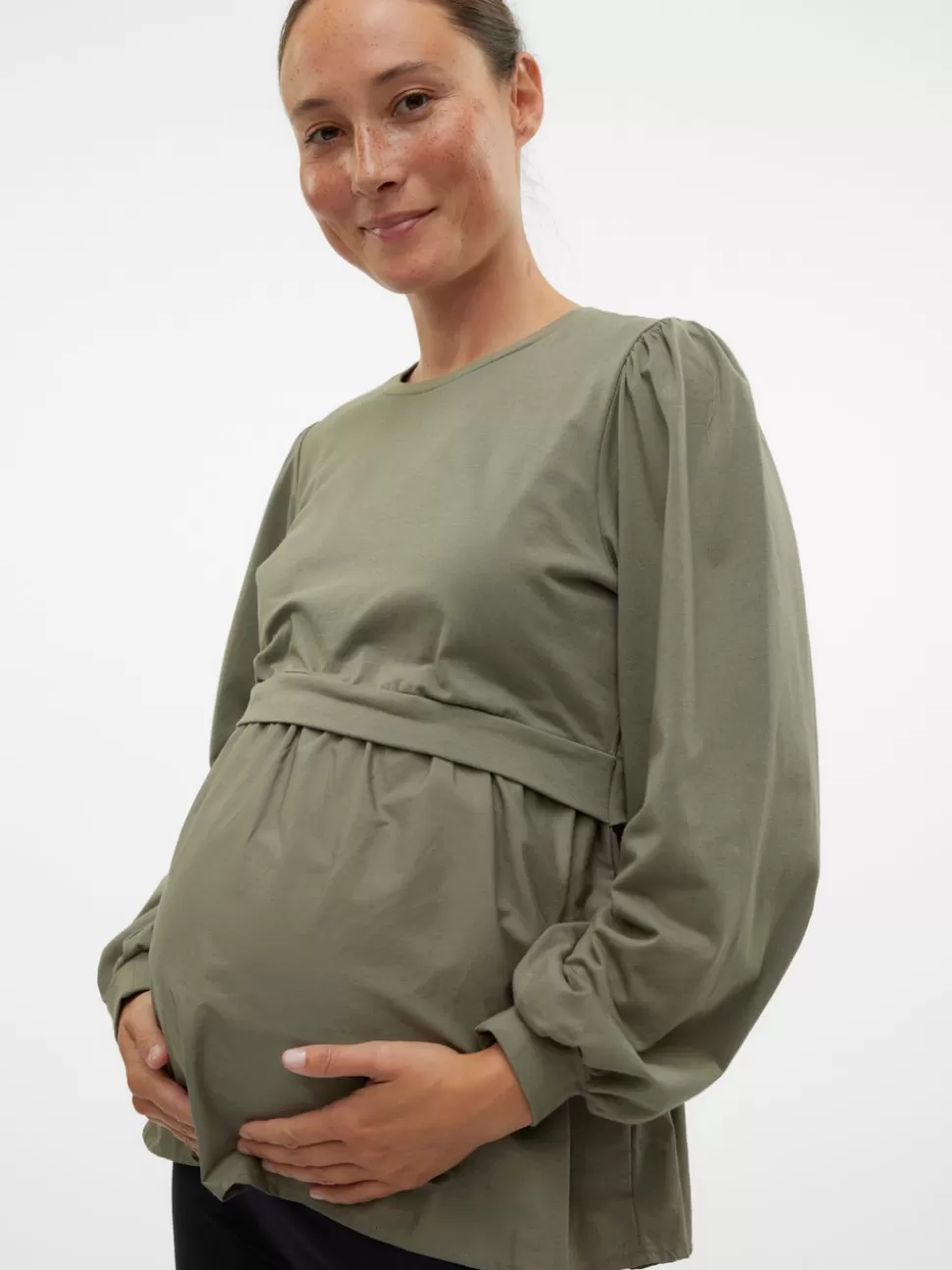 Amningskläder | Tops^VERO MODA Normal Passform O-ringning Topp Smokey Olive