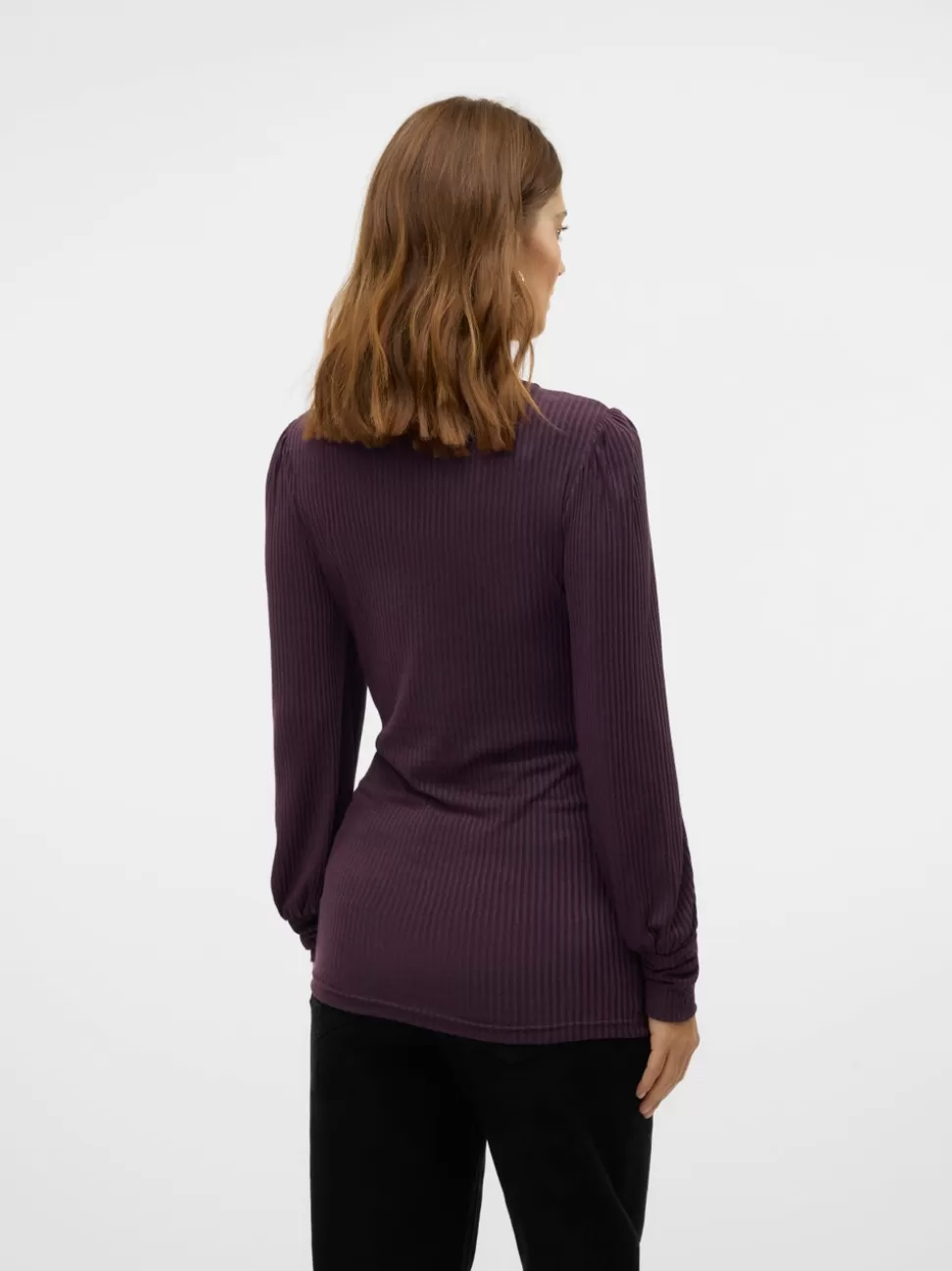 Amningskläder | Tops^VERO MODA Normal Passform O-ringning Topp Plum Perfect