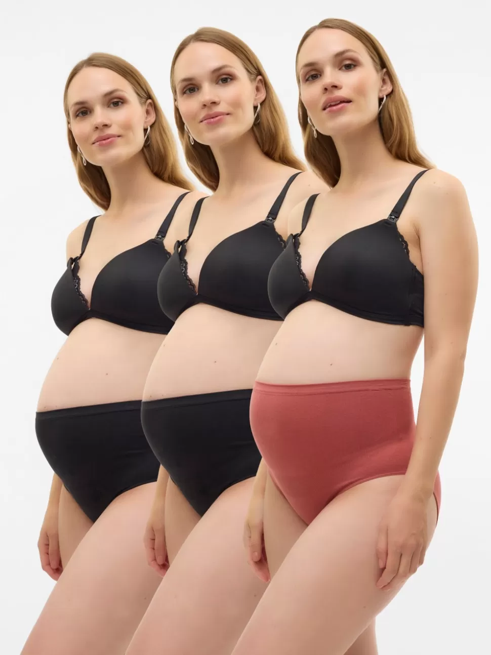 Underwear^VERO MODA 3-Pack Mamma-trosor Marsala