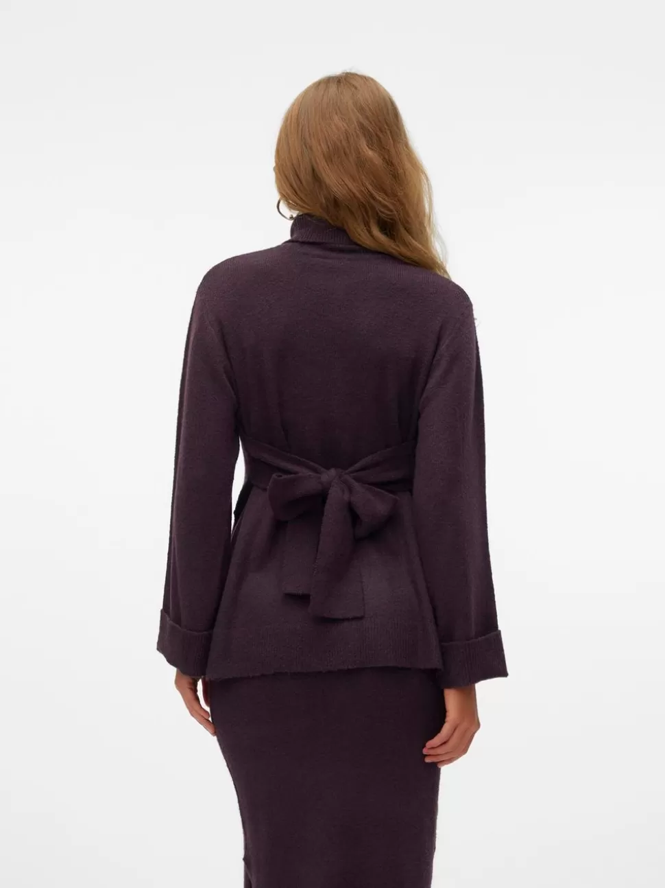 Stickat | Stickat^VERO MODA Polokrage Pullover Plum Perfect