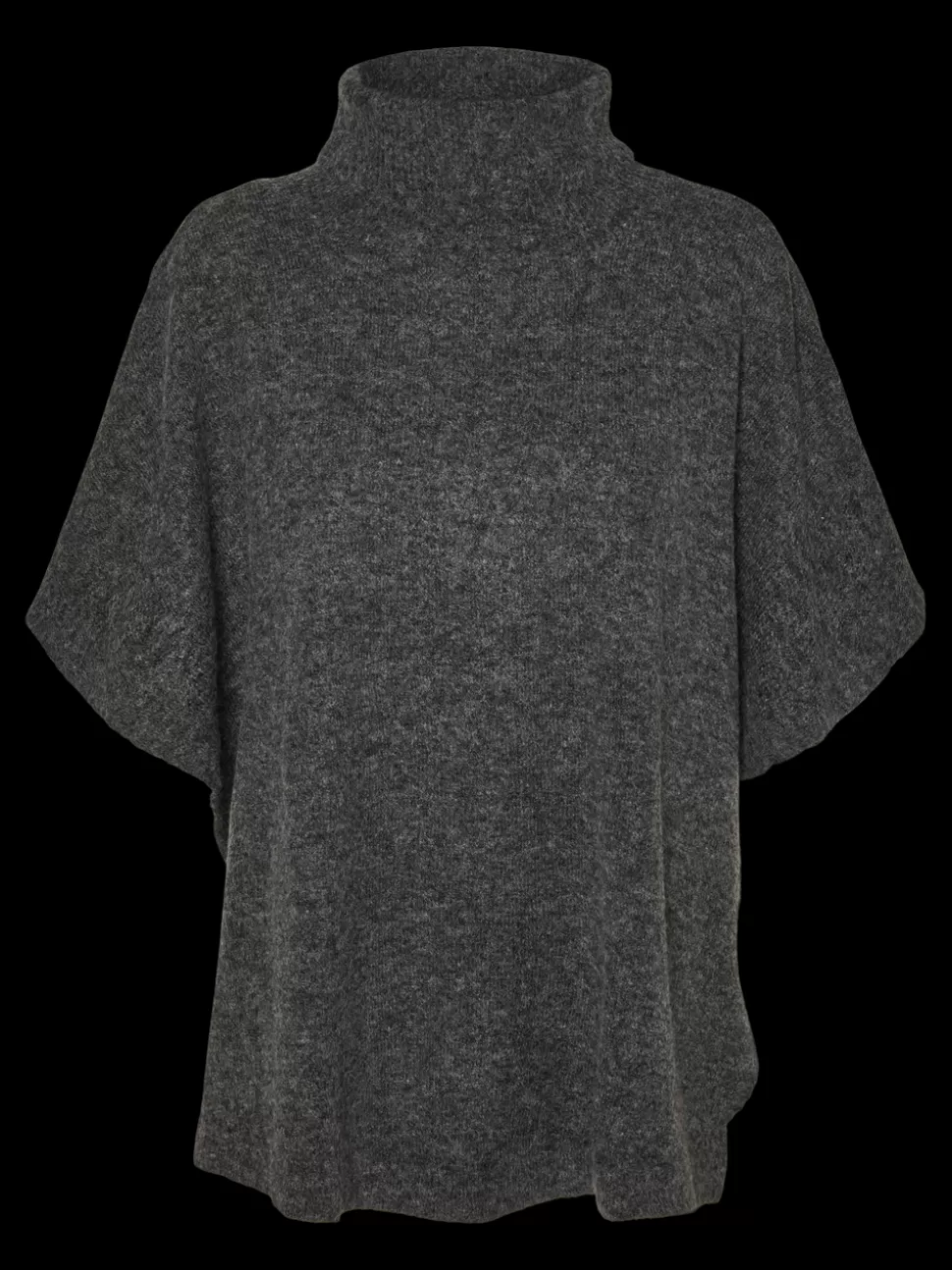 Stickat | Accessories^VERO MODA Poncho Dark Grey Melange