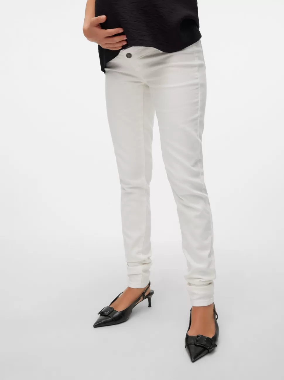 Jeans^VERO MODA Slim Fit Medelhög Midja Jeans Antique White