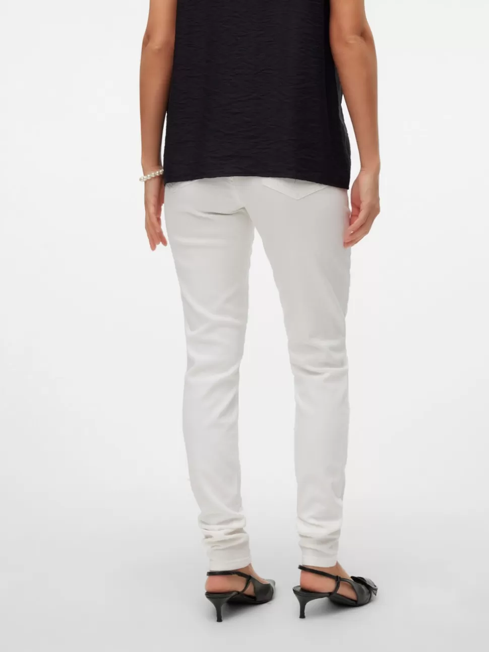 Jeans^VERO MODA Slim Fit Medelhög Midja Jeans Antique White
