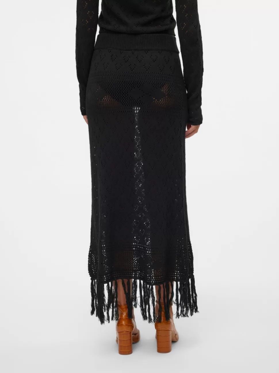 Kjolar^VERO MODA SNBETH Medelhög Midja Lång Kjol Black
