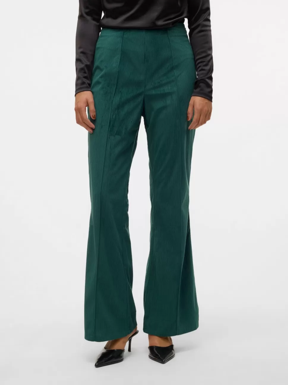 Byxor^VERO MODA SNDIANA Hög Midja Byxor Deep Teal